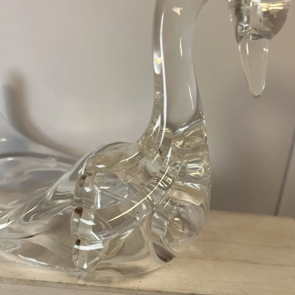 Vintage Lucite Acrylic Swan Towel Holder Clear Mid-century Modern Bath Kitchen